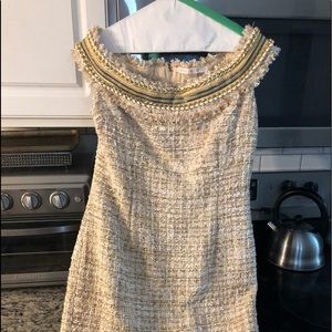 Gold woven Mini dress